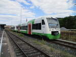 BR 650 Regioshuttle/793457/neben-dem-stb-vt116-stand-auch Neben dem STB VT116 stand auch der VT141,am 02.September 2022,in Meiningen.