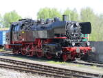 br-86/846404/nach-ihrem-einsatz-auf-usedom-kam Nach ihrem Einsatz auf Usedom kam 86 1323 am 02.Mai 2024 nach Rügen.Hier pausierte Lok,am 03.Mai 2024,in Putbus.