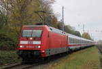 BR 101/718412/101-096-6101-051-1hintenmit-ic-2901-von 101 096-6+101 051-1(hinten)mit IC 2901 von Warnemünde nach Dresden Hbf bei der Durchfahrt in Rostock-Bramow.08.11.2020