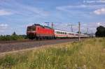 BR 120/280747/120-146-6-mit-dem-ic-2900 120 146-6 mit dem IC 2900 fr ICE 1510 von Leipzig Hbf nach Hamburg-Altona in Vietznitz. 16.07.2013