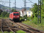 BR 185/749312/185-261-an-der-westausfahrt-in 185 261 an der Westausfahrt in Eisenach am 03.September 2021.