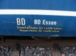 Anschriften an einem DB 815 am 25.05.2008 im Eisenbahnmuseum in Bochum-Dalhausen.