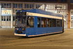 rostock/718002/6n-1-wagen-673-stand-am-abend 6N-1 Wagen 673 stand am Abend des 03.11.2020 auf dem Betriebshof der Rostocker Straßenbahn AG.
