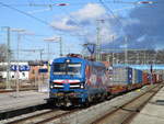 eisenbahngesellschaft-potsdamegp/731141/nochmal-der-chinacontainerzug-von-mukrandiesmal-am Nochmal der Chinacontainerzug von Mukran.Diesmal am 17.März 2021 mit der EGP 192 103 bei der Durchfahrt durch Bergen/Rügen.