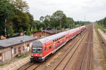 Steuerwagen aller Art/512778/re5-re-3511-von-stralsund-hbf RE5 (RE 3511) von Stralsund Hbf nach Elsterwerda, bei der Einfahrt in Baruth(Mark). Geschoben hatte die 112 190-4. 04.08.2016