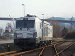 Siemens/543629/railpool-193-813am-21februar-2017im-stralsunder Railpool 193 813,am 21.Februar 2017,im Stralsunder bergabebereich zum Nord-und Sdhafen.