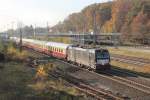 Veranstaltungen/462533/mrce---x4e---606-mit MRCE - X4E - 606 mit einen 'AKE' Sonderzug auf den Weg nach Westerland / Sylt. Aufgenommen am 01.11.2015 in Tostedt.