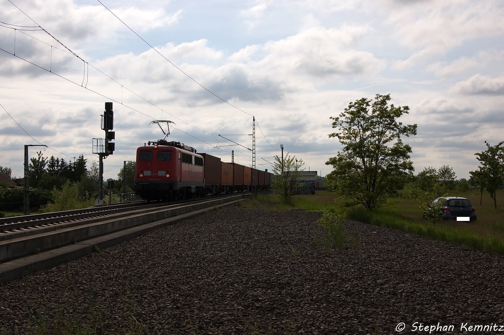 140 876-4 EGP - Eisenbahngesellschaft Potsdam mbH mit einem Containerzug in Stendal(Wahrburg) und fuhr in Richtung Magdeburg weiter. 24.05.2013