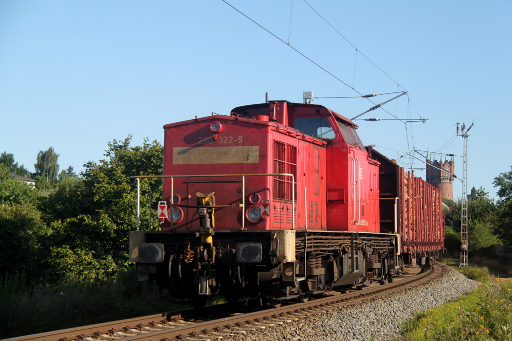298 322-9 lief am Ende der bergabe nach Rostock-Seehafen mit fotografiert am 20.07.2013 in der Gterumfahrung.