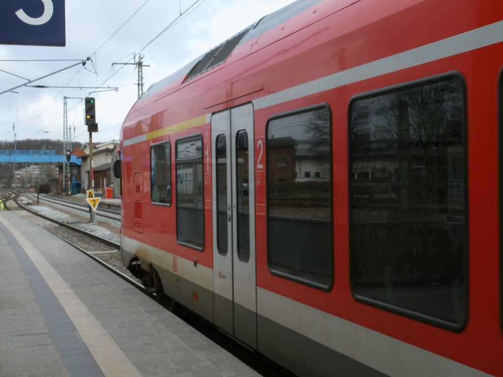 429 027 bekam am 09.Februar 2011 in Bergen/Rgen Ausfahrt angezeigt.