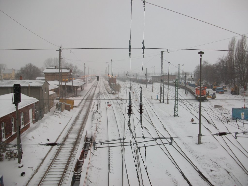 Bahnhof Bergen/Rgen am 02.Dezember 2010.