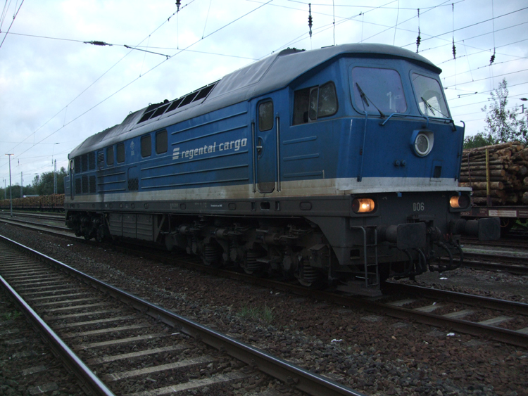 D06(ex231 012)stand am 12.10.2010 Fotofreundlich im Bahnhof Rostock-Bramow.(12.10.10)