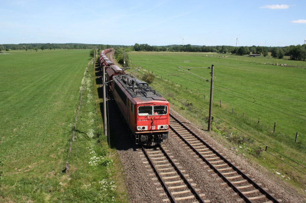 DB BR 155 010-2 in Ramelsloh am 03.06.2011.