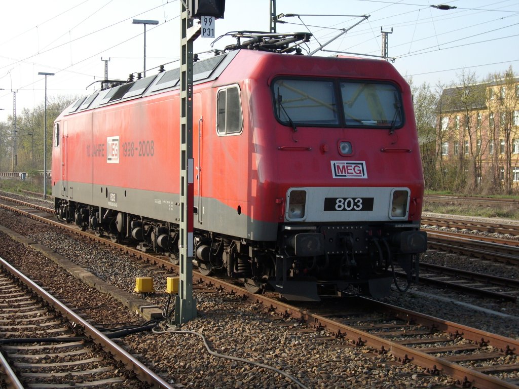 MEG-803(ex.156 003) am 12.April 2009 in Angermnde.