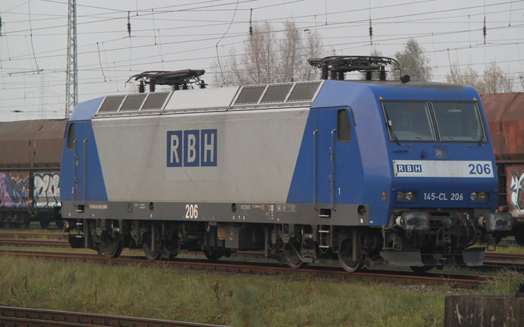 RBH 145-CL 206 abgestellt im Bahnhof Rostock-Dierkow.08.11.2011 