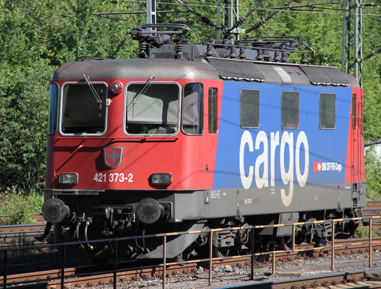 SBB-Cargo 421 373-2 stand ganz alleine im Bahnhof Hamburg-Harburg(04.06.2011)