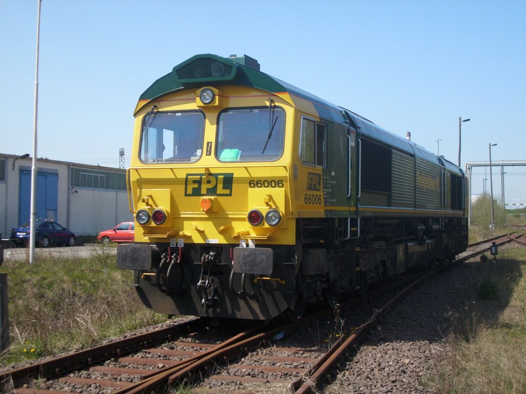 Sogar der polnische Class 66 66006 kam am 02.Mai 2008 bis nach Mukran.