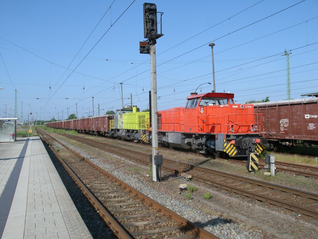 Wieder waren die MakG1206 1507 und 275 119-6 in Bergen/Rgen,diesmal am 15.Juni 2013.