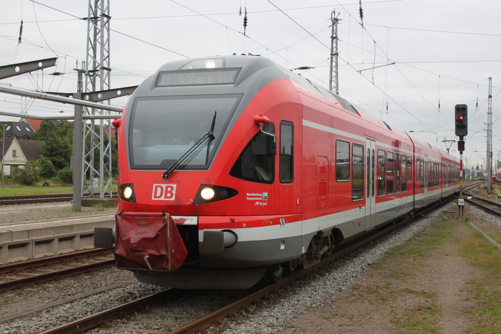429 026-8 als RB 13963(Rostock-Schwerin)bei der Bereitstellung im Rostocker Hbf am 12.08.2017