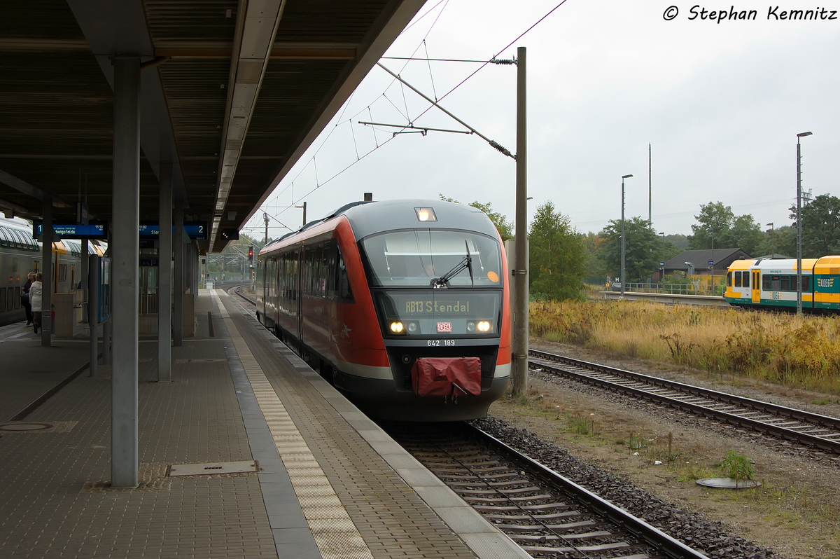 642 189-4 als RB13 (RB 17960) von Rathenow nach Stendal in Rathenow. 10.10.2013