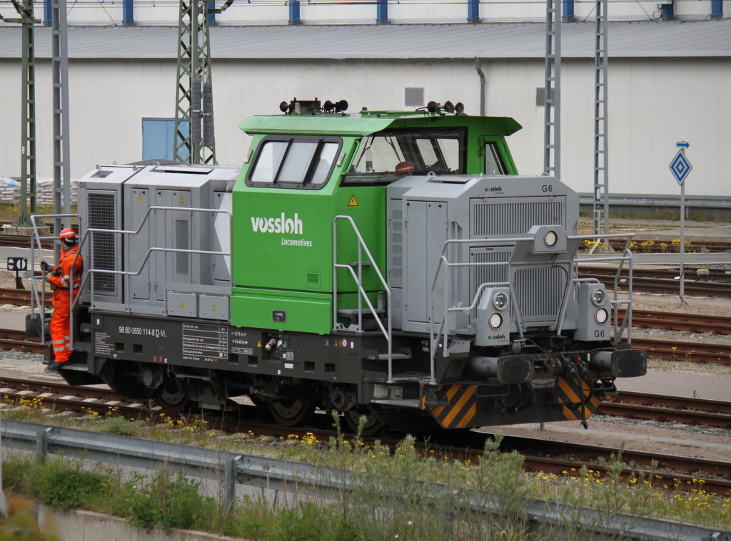 Die Rostocker G6(650 114-8)war am 15.05.2015 wieder alleine im BW Rostock Hbf unterwegs.