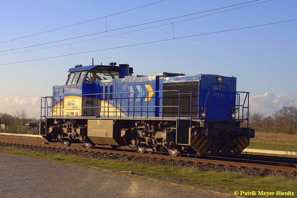 EVB 415 51 Lz in Neukloster (Kreis Stade) Richtung Hamburg-Harburg am 13.04.2015