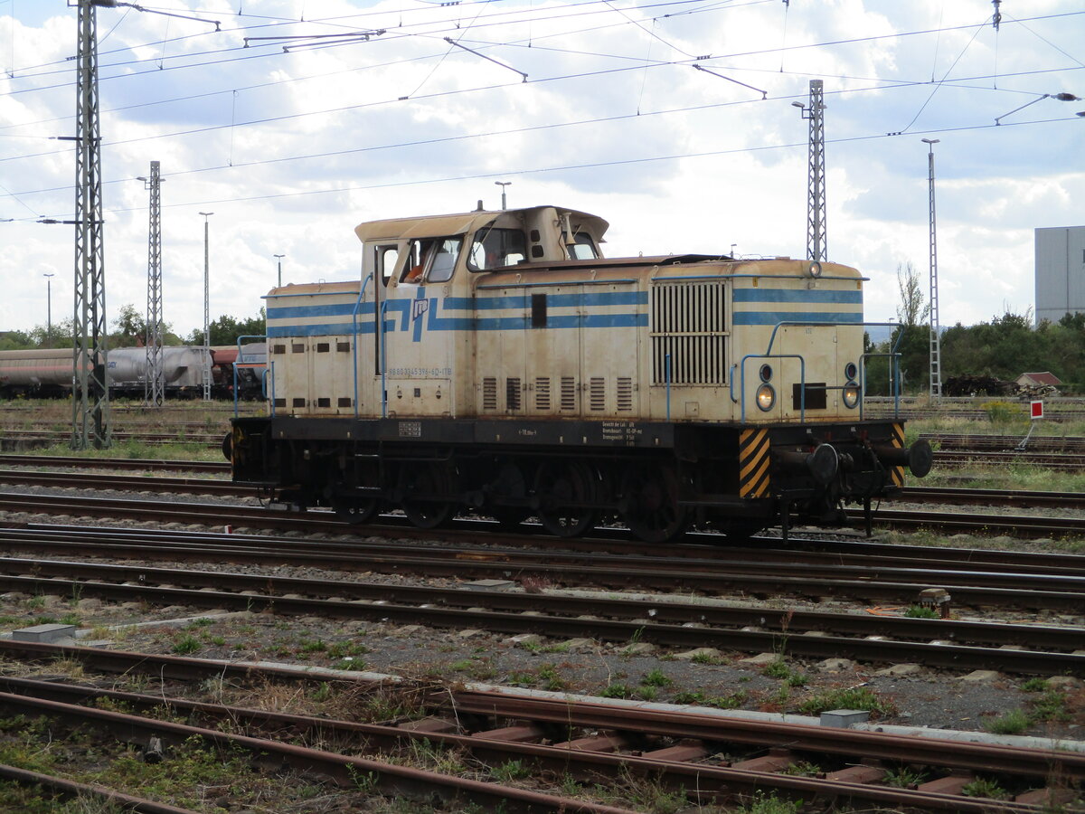 Im Güterbahnhof Nordhausen unterwegs war,am 01.September 2022,die ITB 345 396.