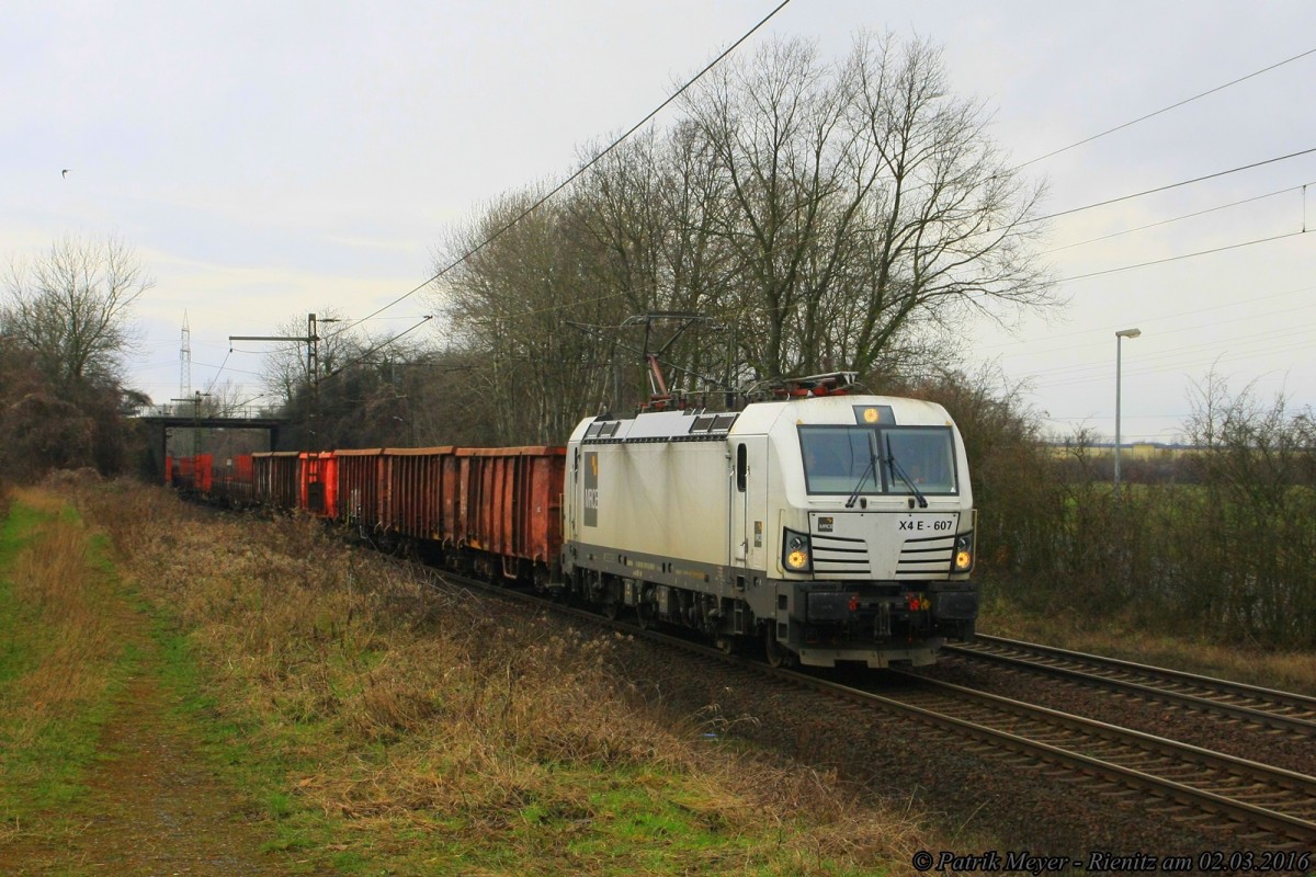 MRCE 193 607 mit gemischten Güterzug am 02.03.2016 in Ahlten (Han) Richtung Lerhte