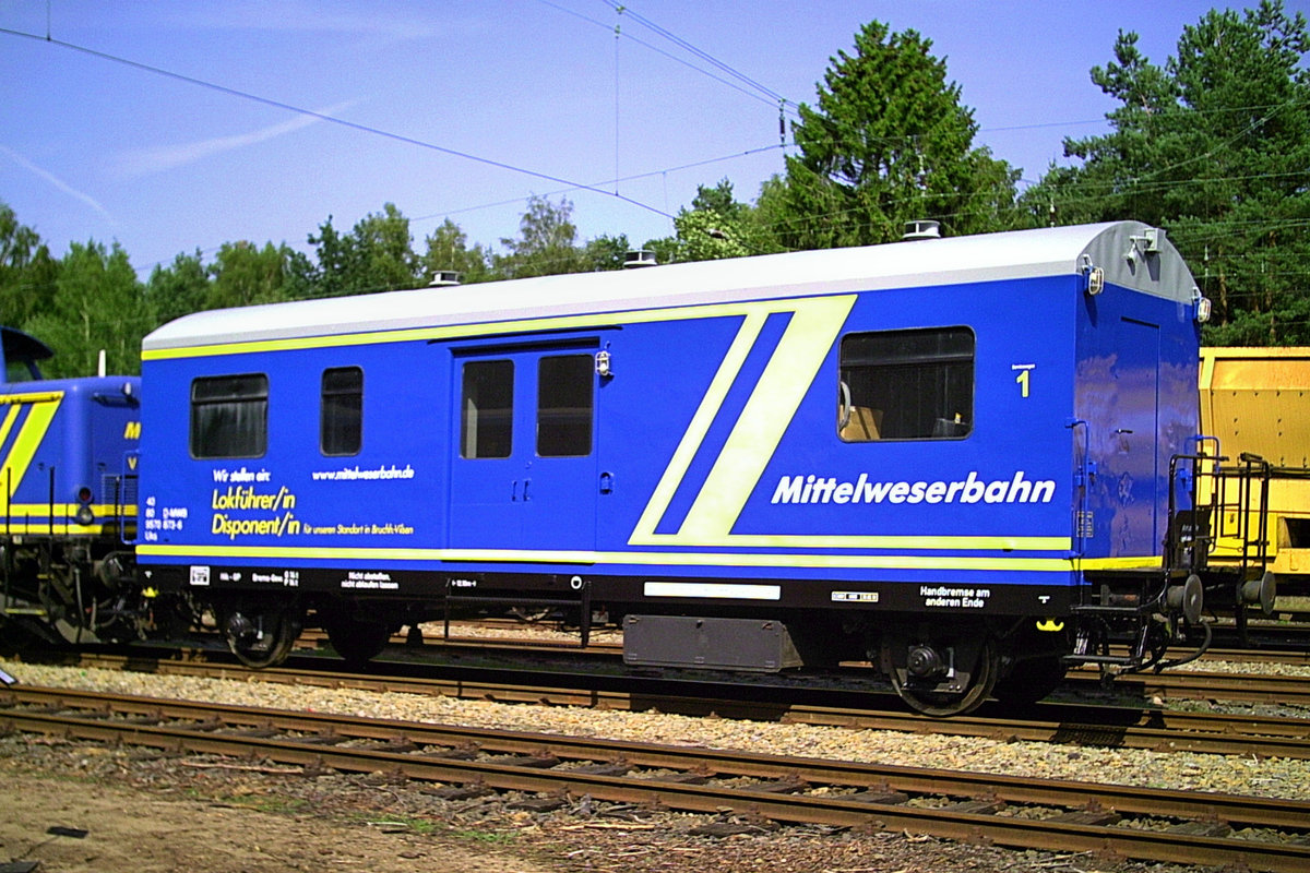 MWB-Dienstwagen am 07.08.2010 in Eystrup. (175 Jahre Eisenbahn in Deutschland, Fahrzeugausstellung)