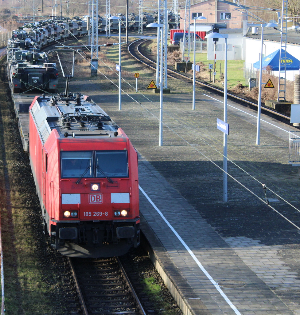 Panzerzug am 05.02.2022 in Rostock-Kassebohm 
