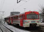 AKN AKN82443 von Hamburg-Eidelstedt nach Neum�nster kurz nach der Ankunft in Neum�nster.28.01.2012
