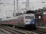 BR 101 Meine 5.Begegnung mit 101 060-2 im Rostocker Hbf mit IC 2377 von Ostseebad Binz nach Karlsruhe Hbf.08.01.2012