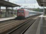 EC 378 Wien-Binz mit der fr�hren Metropolitanlok 101 130-3,am 12.Mai 2012,in Eberswalde.