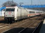 BR 101 IC 2213 Binz-Stuttgart am 25.M�rz 2010 mit der 101 034 an der Spitze in Bergen/R�gen.