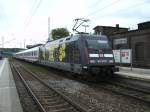 BR 101 101 141 brachte am 07.Juni 2010 den IC D�sseldorf-Binz nach Bergen/R�gen und fuhr nach zweimin�tigen Aufenthalt weiter nach Binz.