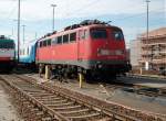 BR 115 115 459 mit dem D441 nach Kiew am 03.April 2010 im Abstellbahnhof Berlin Grunewald.
