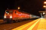 BR 120 120 115-1 mit dem IC 147 von Schiphol (Airport) nach Berlin Ostbahnhof in Stendal. 06.01.2012