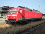 BR 120 120 156-5 wartet auf Ihren n�chsten Einsatz im Rostocker Hbf(25.06.10)