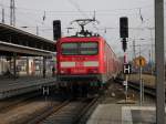 br-143-112-114 RE5 bei der Ausfahrt im Rostocker Hbf(18.03.10)