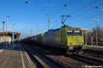 BR 145 145-CL 031 (145 103-8) Crossrail AG mit Containerzug in Stendal Richtung Wolfsburg unterwegs. 15.01.2012