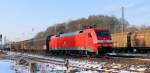 BR 152 BR 152 010-5 mit einen gemischten G�terzug auf den Weg nach Rbf Maschen / Hamburg. Tostedt den 31.01.2012