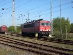 BR 155 155 130 beim Umsetzen in Mukran am 09.Mai 2009.