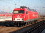 BR 156 Am fr�hen Morgen in Angerm�nde stand die MEG-804 am 03.April 2010.