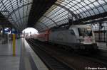 BR 182 182 004-2 'Porsche' mit dem RE2 (RE 37409) von Wittenberge nach Cottbus in Berlin-Spandau. 20.12.2011