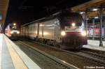 BR 182 ES 64 U2 - 072 (182 572-8) MRCE Dispolok GmbH f�r DB Fernverkehr AG mit dem EC 248 von Krakow Glowny nach Hamburg-Altona und 642 699 als RB13 nach Braunschweig in Stendal. 11.01.2012