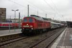 BR 232 232 469-7 mit dem EC 46 von Warszawa Wschodnia nach Berlin Gesundbrunnen in Berlin-Lichtenberg. 07.01.2012