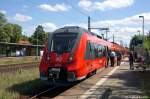 Heute (14.05.2012) fuhren auf der RB21 Wustermark - Potsdam Griebnitzsee zum ersten mal die Talent 2 Triebwagen im Regelbetrieb. Es waren die 442 122/622, 442 125/625 & 442 126/626 es sind ersten drei ausgelieferten Talent 2 an DB Regio AG - Region N ...