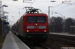 112 110 mit dem RE1 (RE 18117) von Magdeburg Hbf ...