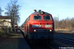 BR218 218 385-3 DB Fernverkehr AG mit dem IC 1931 von Munster(�rtze) nach Berlin S�dkreuz in Munster(�rtze). Die 218 385-3 bringt diesen IC nur bis nach Uelzen, danach �bernahm die 101 143-6 den Intercity. 06.01.2012