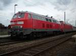 BR218 218 315 leistete 101 024 am 12.Juni 2009 mit dem IC Binz-Karlsruhe in Bergen/R�gen Vorspann.